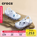 卡骆驰（CROCS）洞洞鞋贝雅卡骆班轻便耐磨一脚蹬休闲鞋|205089 白/深蓝-126 37 /38(230mm)