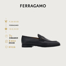 菲拉格慕（Ferragamo）男士黑色Gancini扣饰莫卡辛鞋 0768125_3E _ 80 礼物送男友