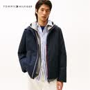 Tommy Hilfiger【防泼水】秋冬男装户外休闲轻薄立领连帽棉服夹克外套 藏青色 M
