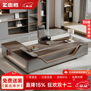 忠胜办公家具新款轻奢高档总裁办公桌老板桌E0级环保老板桌董事长办公桌椅组合 家具清单