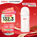 贝亲（Pigeon）玻璃奶瓶宽口径防胀气240ml M号奶嘴 3月+ AA187 