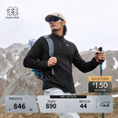 KOLON SPORT/可隆户外长袖T恤 男子吸湿排汗抗菌半拉链内搭上衣 LHZT5WNT11-BK 黑色 XL 180/100A