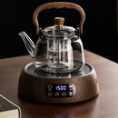 鑫尚铭（xinshangming）煮茶壶玻璃茶壶煮茶器电陶炉套装2025新款烧水壶提梁壶泡茶养生壶 提梁壶（烟灰色）+电陶炉1500W