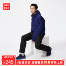 优衣库【狂欢价】男装弹力长裤/内里起毛休闲裤裤子常规款479372 09 黑色 L /175/88A