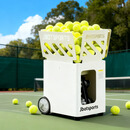 劲网火枪手JT-M5网球发球机训练器多种组合发球随机球高压截击轻便携款内置 象牙白【APP+数显遥控双模控制】