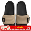耐克NIKE运动拖鞋男子一字拖OFFCOURT休闲鞋DQ9624-004黑卡其42.5