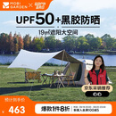 牧高笛（MOBIGARDEN）零动155自动帐篷 户外露营黑胶帐篷天幕三合一 NX24561045 大象灰