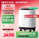 鱼跃制氧机5L升超轻音家用老人医用级吸氧气触屏带雾化8F-5W