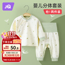 婧麒（JOYNCLEON）新生婴儿衣服纯棉男女宝宝秋冬睡衣分体打底内衣套装 Jyf153023