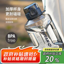 乐扣乐扣（LOCK&LOCK）小水库大容量塑料运动水杯户外冷水壶刻度把手男女杯子2.2L灰色