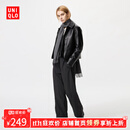 优衣库【狂欢价】女装保暖休闲长裤/休闲裤裤子25秋冬新款479402 09 黑色 M /160/68A