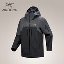 ARC'TERYX始祖鸟 RUSH JACKET GORE-TEX 防水 男子 滑雪滑雪夹克 灰黑色/黑色/育空黄 M