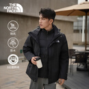 北面（The North Face）机能三合一冲锋衣男防风防水外套550蓬鹅绒内胆25秋冬上新|81QS JK3/宇宙黑 L/175