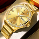 劳力士王子进口机芯瑞士手表男士机械表商务镶钻圈夜光防水名牌男表品牌十大 R3195金壳金面【进口机芯】 质保终身 41mm
