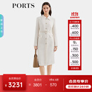 PORTS宝姿女装2025秋季新款奶白色气质翻领修身连衣裙ALQ9D023UFF096 奶白色 S （4）