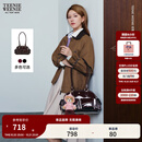 Teenie Weenie【赵露思同款】小熊女单肩包2025秋新款复古波士顿包 黑色 FRE