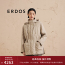 ERDOS 宽松保暖连帽收腰时尚休闲宽松百搭女棉服外套 大地驼 165/84A/M