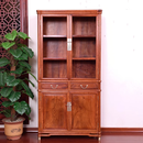 鸿韵天成红木家具缅甸花梨（学名：大果紫檀）书柜实木展示柜中式储物柜客厅仿古大书架 长75×宽38×高198cm单个书柜