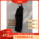 羊毛衫2025时尚百搭高领毛衣连衣裙女秋冬新款宽松显瘦长袖针织裙 黑色 TYYR141 M TYYR141