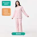 全棉时代新品睡衣【里外100%棉空气褶皱纱夹棉蓄暖不闷】男女士家居服套装