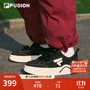 FILAFUSION 斐乐潮牌女鞋【章昊同款】帆布鞋2025新款女运动鞋滑板鞋 黑/奶白-BG 37.5