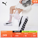彪马（PUMA）【小白鞋】增高厚底网球风板鞋女复古休闲鞋 SKYE 374764 白-黑色-02 38