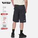 EVISUKURO 男士涂料印染工装短裤男2ESGNM2SH241XXCT 黑色 M