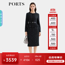 PORTS宝姿女装2025秋季新款黑色二合一拼接连衣裙ALQ9D027LCF022 黑色 M （6）