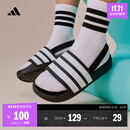 adidas男女小童ADILETTE ESTRAP凉鞋儿童夏季新款阿迪达斯轻运动   黑色/白色   34