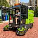 电动扫地车工厂车间写字楼驾驶式清扫车商用市政道路物业小区扫地车环卫垃圾落叶树叶清扫车全自动挂桶扫地车 2500高压清洗款电动扫地车