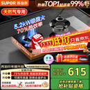 苏泊尔（SUPOR）燃气灶家用天然气双灶【国家补贴20%】5.2KW猛火 70%高热效率煤气灶台嵌入式可调节底盘DB28S