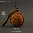 KORSBERRY迷你收纳包零钱包耳机包新款硅胶挂件钥匙新款运动风 篮球造型