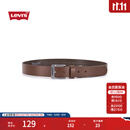 Levi's李维斯男士复古气质时髦小众潮流简约针扣腰带 棕色 95