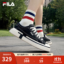 斐乐（FILA）LOOP断层鞋男鞋帆布鞋新款休闲鞋运动板鞋 黑-BK 41