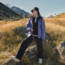 KOLON SPORT/可隆双面穿抓绒夹克 明星同款 男女同款户外Polartec HUGGER外套 LUFJ5WT542-VI 紫罗兰色 M 170/92A