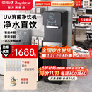 荣事达（Royalstar）商用饮水机净水机一体办公室直饮机工厂大型饮水机商用净水直饮加热一体RO反渗透立式直饮水机 【京仓直发】UV消菌丨一开一净丨五级超滤丨黑