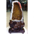 晶瑞得巴西乌拉圭天然黄水晶洞钱袋子家居原石摆件 黄晶洞5号总高56厘米宽26厘米20.5公斤