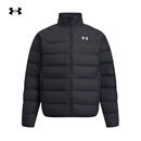 安德玛（UNDERARMOUR）UA秋冬Core男子轻质运动休闲短款鸭绒羽绒服6010876 黑色001 XL