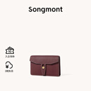 Songmont山下有松山行钱包设计师款皮夹短款卡包夹礼物男女零钱包 古刹红 预售5天