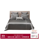 爱慕皇锦重磅真丝被套四件套-素色HJ11813 烟灰色 均码