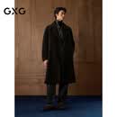 GXG男装 商场同款质感长款大衣 2025年冬季新品G25X264017 深棕色 L