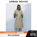 UR【HOT】2025秋季新款女装气质双排扣腰带风衣外套UWM150045
