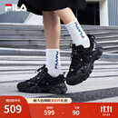 斐乐（FILA）猫爪5代官方女复古运动鞋杨幂同款新款休闲鞋老爹鞋 黑-BK 37.5