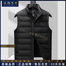 UOSO男装品牌羽绒马甲背心男秋冬季休闲坎肩轻便保暖背心上衣可外穿 a黑色 2XL
