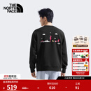 北面（The North Face）卫衣情侣款Uncle Belly合作系列针织卫衣舒适透气25秋季新品|8HNF JK3/宇宙黑 XL /180