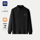 HLA海澜之家【加绒】polo衫男冬季25山不在高系列宽松上衣男