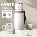 [年末特惠]2025新款高颜值带杯盖女士泡茶不锈钢保温杯666 白色【600ml时尚保温杯】