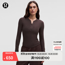 lululemon丨Hold Tight 女士紧身剪裁长袖亨利衫 LW3HN3S 红杉棕 M /8
