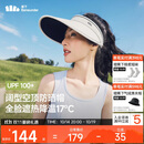 蕉下（beneunder）防晒帽子女黑胶空顶帽遮阳帽防紫外线遮脸太阳帽BM569白