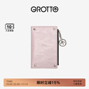 个乐植鞣绵羊皮真皮卡包卡夹钱包轻奢男女款情侣礼物 樱粉 均码